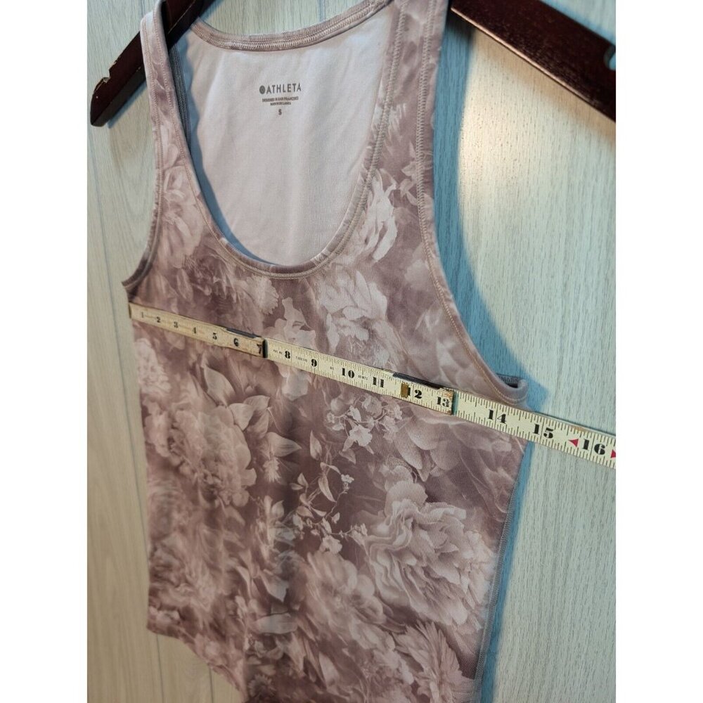 Athleta Women's Antoinette Velvety Pink Printed Elation Top Leggings Set Small - Picture 5 of 11